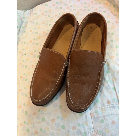 FootJoy Club Shoes Mens 10 W Brown Leather Casual Loafers 79054 Golf Moccasin main image 7
